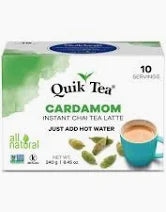 QuikTea Cardamom Instant Chai Tea Latte - 10 Count